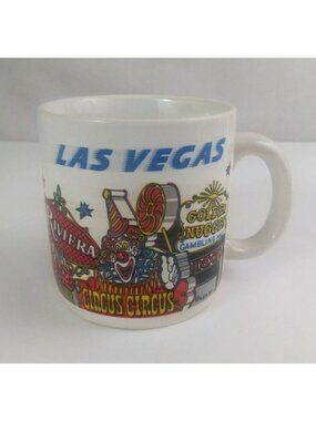 Vintage KSA 1987 Las Vegas Circus Circus Casinos 3.75" Coffee Cup